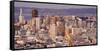 Scenic View of the San Francisco Skyline at Sunset from the Twin Peaks Overlook-Adam Barker-Framed Stretched Canvas
