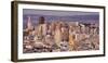 Scenic View of the San Francisco Skyline at Sunset from the Twin Peaks Overlook-Adam Barker-Framed Photographic Print