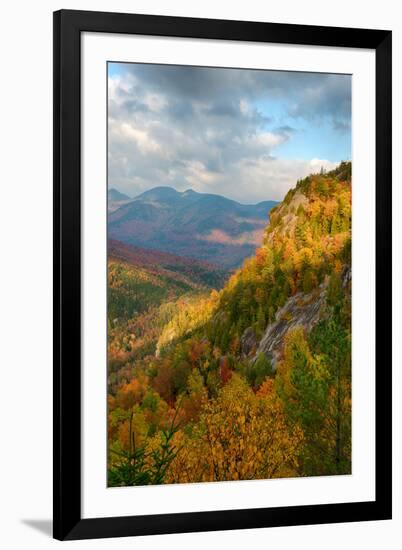 Scenic view of trees on mountain, Great Range, Giant Mountain, Adirondack Mountains State Park,...-null-Framed Premium Photographic Print
