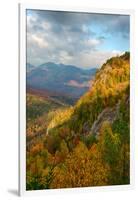 Scenic view of trees on mountain, Great Range, Giant Mountain, Adirondack Mountains State Park,...-null-Framed Photographic Print