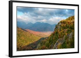 Scenic view of trees on mountain, Great Range, Giant Mountain, Adirondack Mountains State Park,...-null-Framed Photographic Print