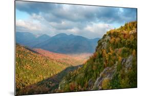 Scenic view of trees on mountain, Great Range, Giant Mountain, Adirondack Mountains State Park,...-null-Mounted Photographic Print