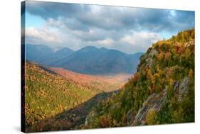 Scenic view of trees on mountain, Great Range, Giant Mountain, Adirondack Mountains State Park,...-null-Stretched Canvas