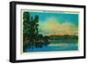 Scenic Vista on Hood Canal - Hood Canal, WA-Lantern Press-Framed Art Print