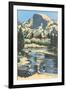 Scenic Vista Woodcut-null-Framed Giclee Print