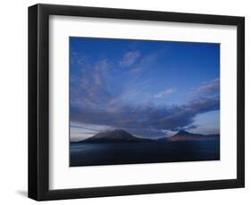 Scenic Volcanos at Sunset, Lake Atitlan, Guatemala-Merrill Images-Framed Photographic Print