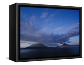 Scenic Volcanos at Sunset, Lake Atitlan, Guatemala-Merrill Images-Framed Stretched Canvas