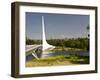 Scenic Walking Bridge over the Sacrament River, Redding, California-Michele Westmorland-Framed Photographic Print