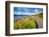 Scenic Winding Road along the Sea Loch Caolisport at Kintyre Peninsula, Argyll and Bute, Scotland,-naumoid-Framed Photographic Print