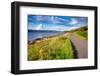 Scenic Winding Road along the Sea Loch Caolisport at Kintyre Peninsula, Argyll and Bute, Scotland,-naumoid-Framed Photographic Print