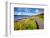 Scenic Winding Road along the Sea Loch Caolisport at Kintyre Peninsula, Argyll and Bute, Scotland,-naumoid-Framed Photographic Print