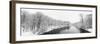 Scenic winter landscape of Des Plaines River, Wheeling, Illinois, USA-Panoramic Images-Framed Photographic Print