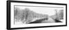 Scenic winter landscape of Des Plaines River, Wheeling, Illinois, USA-Panoramic Images-Framed Photographic Print