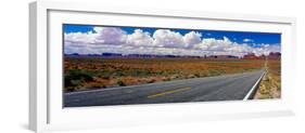 Scenics view of road to Monument Valley, Utah, USA-null-Framed Photographic Print