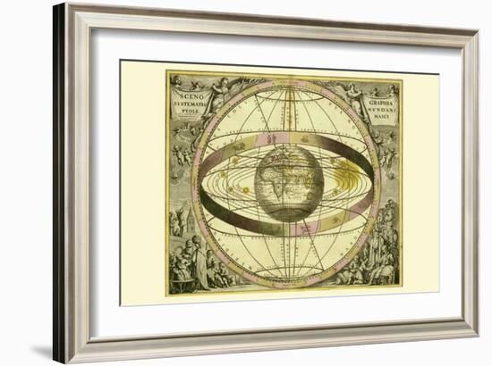 Sceno Systematis Ptolemaici-Andreas Cellarius-Framed Art Print