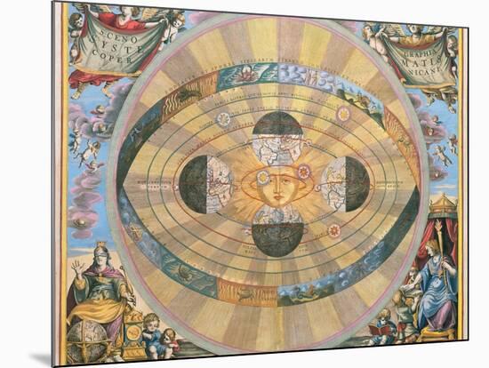 Scenographia: Systematis Copernicani Astrological Chart (C.1543) Devised by Nicolaus Copernicus…-Andreas Cellarius-Mounted Giclee Print