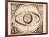 Scenographia Systematis Mundani Ptolemaici, Representation of the Ptolemaic Universe-Andreas Cellarius-Framed Art Print