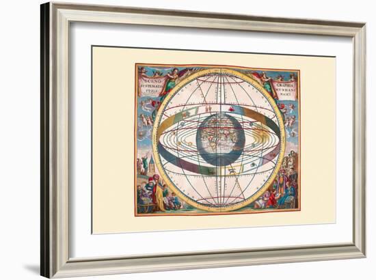 Scenographia Systematis Mundani Ptolemaici-Andreas Cellarius-Framed Art Print