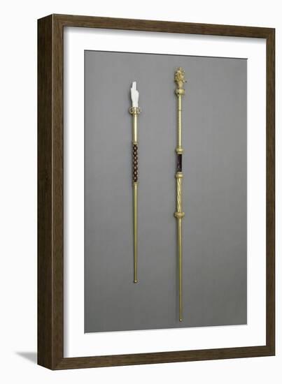 Sceptre de Charles V et Main de Justice en ivoire-null-Framed Giclee Print