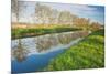 Schaalsee Channel in the Morning Light, Water Reflection-Thomas Ebelt-Mounted Photographic Print