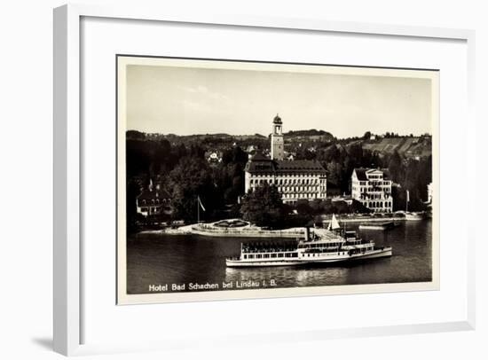 Schachen Lindau Bodensee, Dampfer Stadt Oberlingen-null-Framed Giclee Print