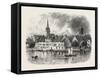 Schaffhausen, from the River, Switzerland, 19th Century-null-Framed Stretched Canvas