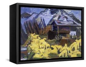 Schafherde-Ernst Ludwig Kirchner-Framed Stretched Canvas