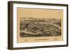 Schaghticoke, New York - Panoramic Map-Lantern Press-Framed Art Print