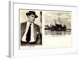 Schauspieler Gustav Diesel, Hamburg,Dampfer Reliance-null-Framed Giclee Print