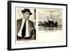 Schauspieler Gustav Diesel, Hamburg,Dampfer Reliance-null-Framed Giclee Print