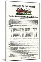 Schedule and Ticket Prices for the San Antonio & San Diego Mail-Line, c.1838-null-Mounted Giclee Print