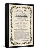 Schedule of Atlantic Crossings by the Allan Line-null-Framed Stretched Canvas