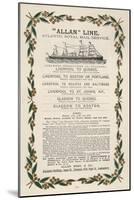 Schedule of Atlantic Crossings by the Allan Line-null-Mounted Art Print