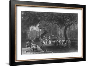 Scheich's House, at Zebdane, on the Pharpar-William Henry Bartlett-Framed Giclee Print