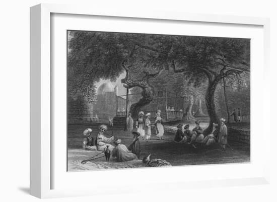 Scheich's House, at Zebdane, on the Pharpar-William Henry Bartlett-Framed Giclee Print