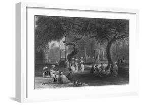 Scheich's House, at Zebdane, on the Pharpar-William Henry Bartlett-Framed Giclee Print