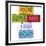 Scheider Bigger Boat-Gregory Constantine-Framed Giclee Print