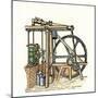 Schematic Drawing of James Watt's Steam Engine-null-Mounted Giclee Print
