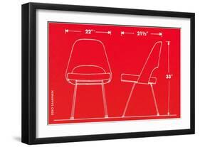 Schematic Plan of Modern Chair-null-Framed Art Print