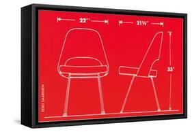 Schematic Plan of Modern Chair-null-Framed Stretched Canvas