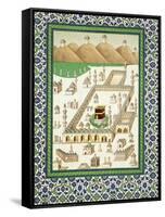 Schematic View of Mecca, Showing the Qua'Bah, from a Book on Persian Ceramics-null-Framed Stretched Canvas