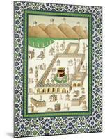 Schematic View of Mecca, Showing the Qua'Bah, from a Book on Persian Ceramics-null-Mounted Giclee Print