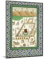 Schematic View of Mecca, Showing the Qua'Bah, from a Book on Persian Ceramics-null-Mounted Premium Giclee Print