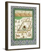 Schematic View of Mecca, Showing the Qua'Bah, from a Book on Persian Ceramics-null-Framed Giclee Print