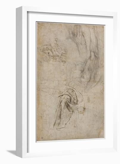 Scheme for the Decoration of the Ceiling of the Sistine Chapel, C.1508-Michelangelo Buonarroti-Framed Giclee Print