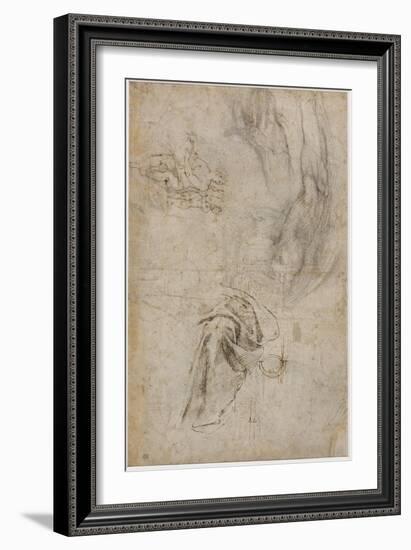 Scheme for the Decoration of the Ceiling of the Sistine Chapel, C.1508-Michelangelo Buonarroti-Framed Giclee Print