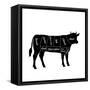 Scheme of Beef Cuts for Steak and Roast-robuart-Framed Stretched Canvas