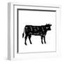 Scheme of Beef Cuts for Steak and Roast-robuart-Framed Art Print