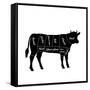 Scheme of Beef Cuts for Steak and Roast-robuart-Framed Stretched Canvas