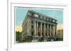 Schenectady, New York - Court House Exterior View-Lantern Press-Framed Premium Giclee Print